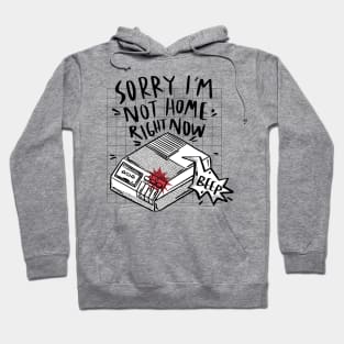 Sorry, I'm Not Home Right Now // Funny Retro Answering Machine Beep Hoodie